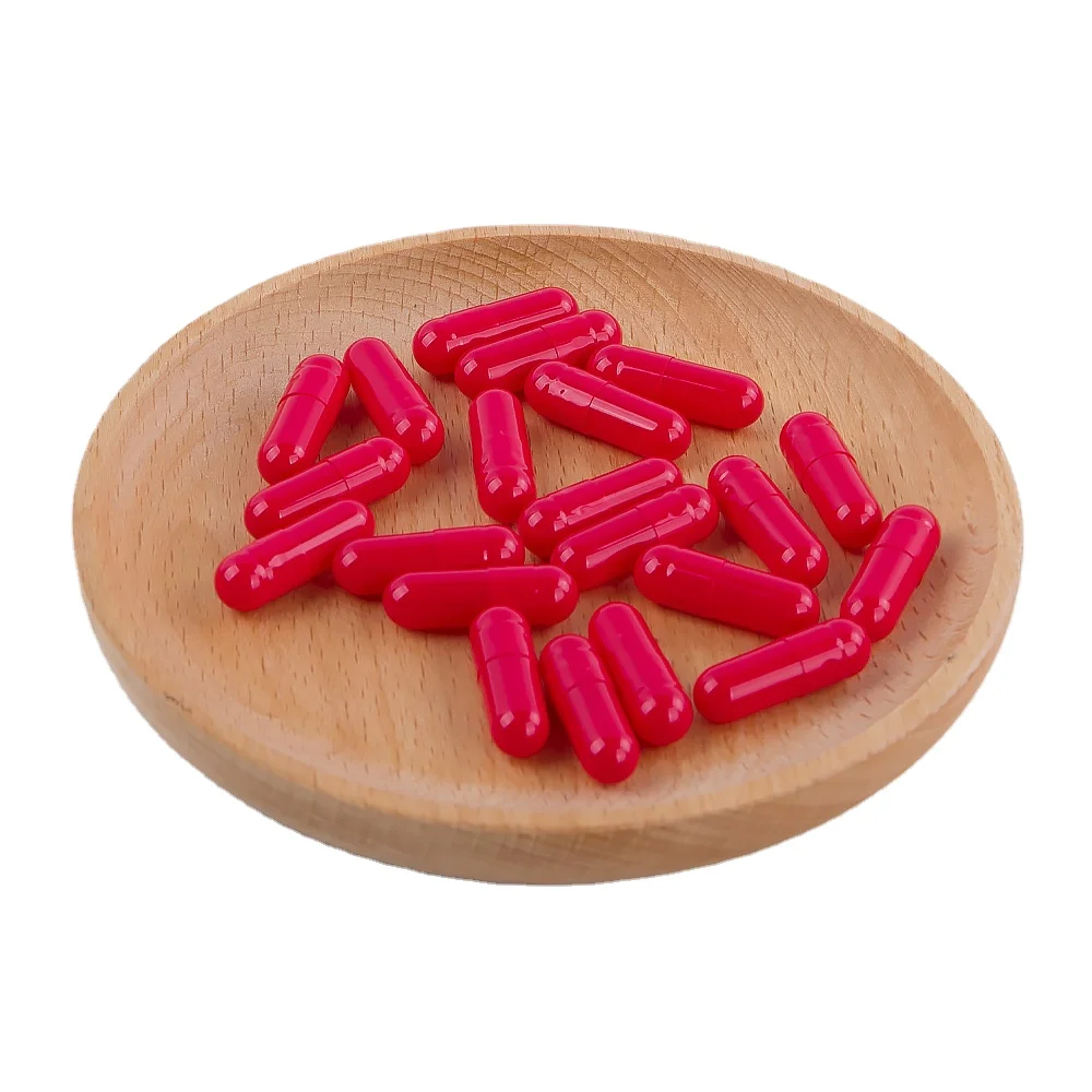 Laerui Manufacturing Health Enteric-Coated Separated Empty Custom Vegetarian Red Empty Capsules