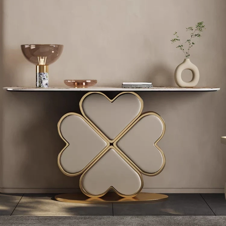 NOVA Metal Table Legs Console Table Marble Media Portable Pandora Console For Living Room For Command Center