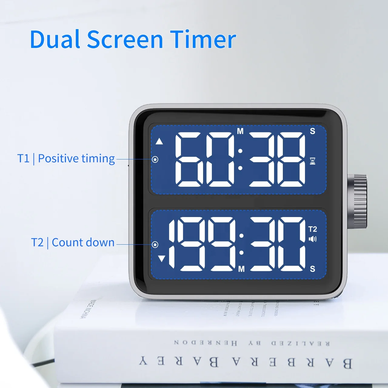 Digital Kitchen Timer Dual Countdown Timer programmable home and kitchen digital timer