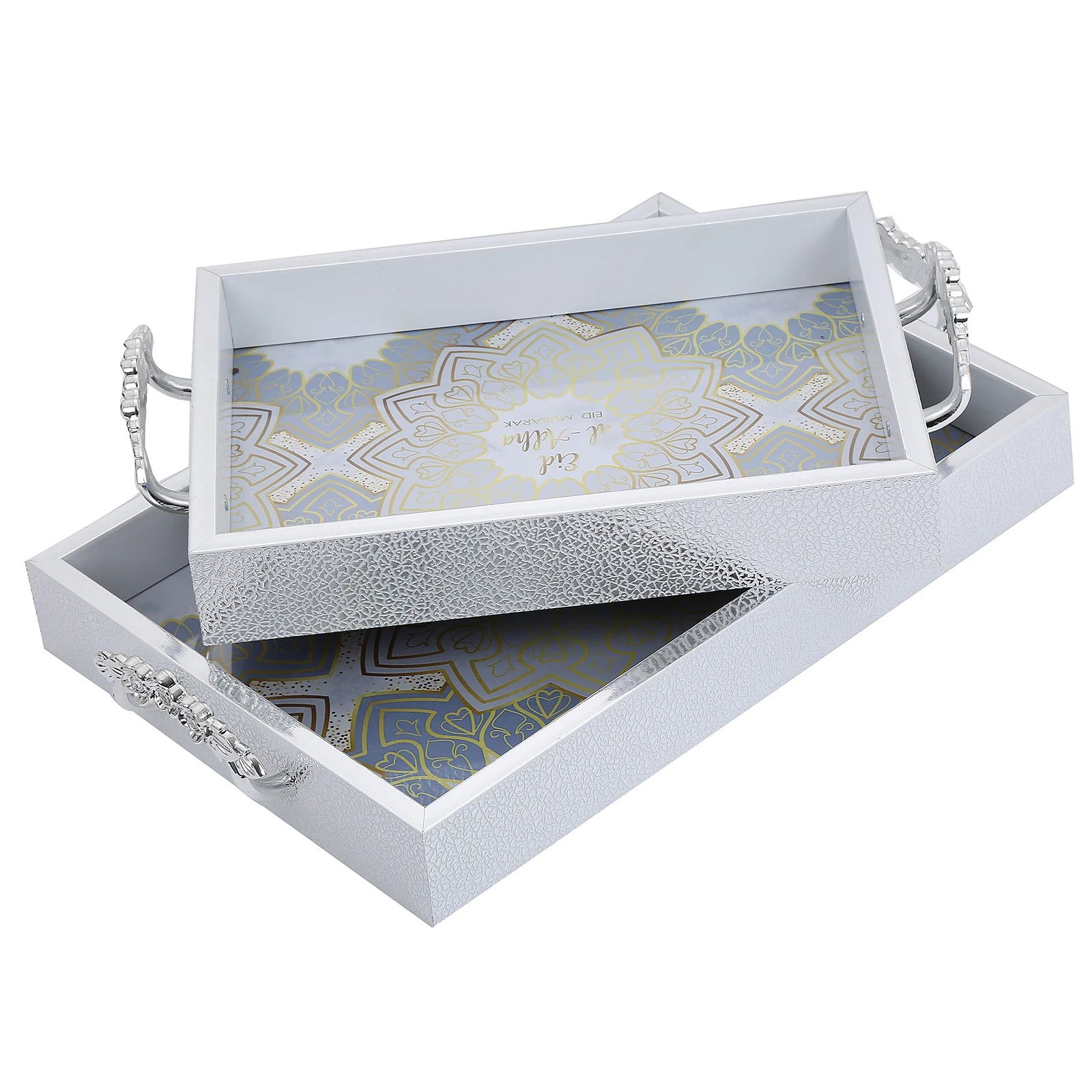 Ramadan Leather Eid Mubarak Ramadan Muslim Mis East  Food Tray For Hotel Restaurant Home Gift serving tray with handle