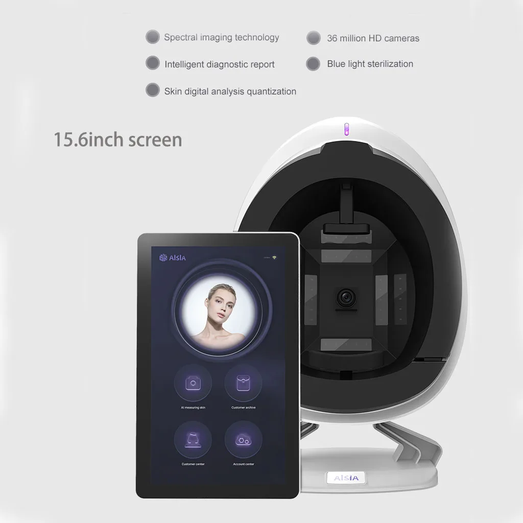 Professional Digital Magic 3D Skin Analyzer Facial Machine Skin Analysis Scanner With i Pad Facial Skin Analyzer Machine