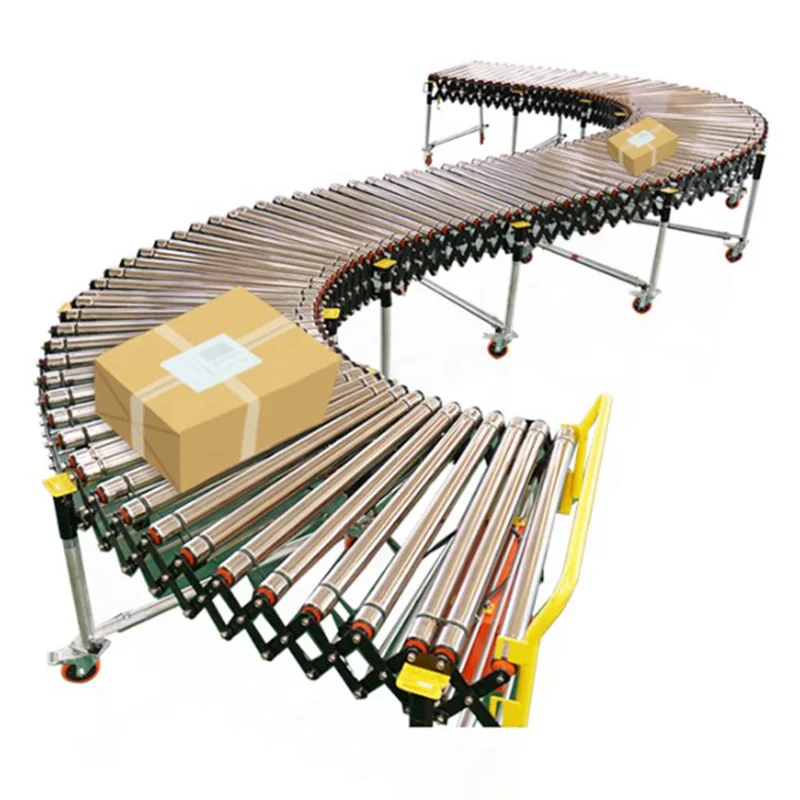 Hot sale Unpowered folding telescopic roller conveyor flexible telescopic belt conveyor