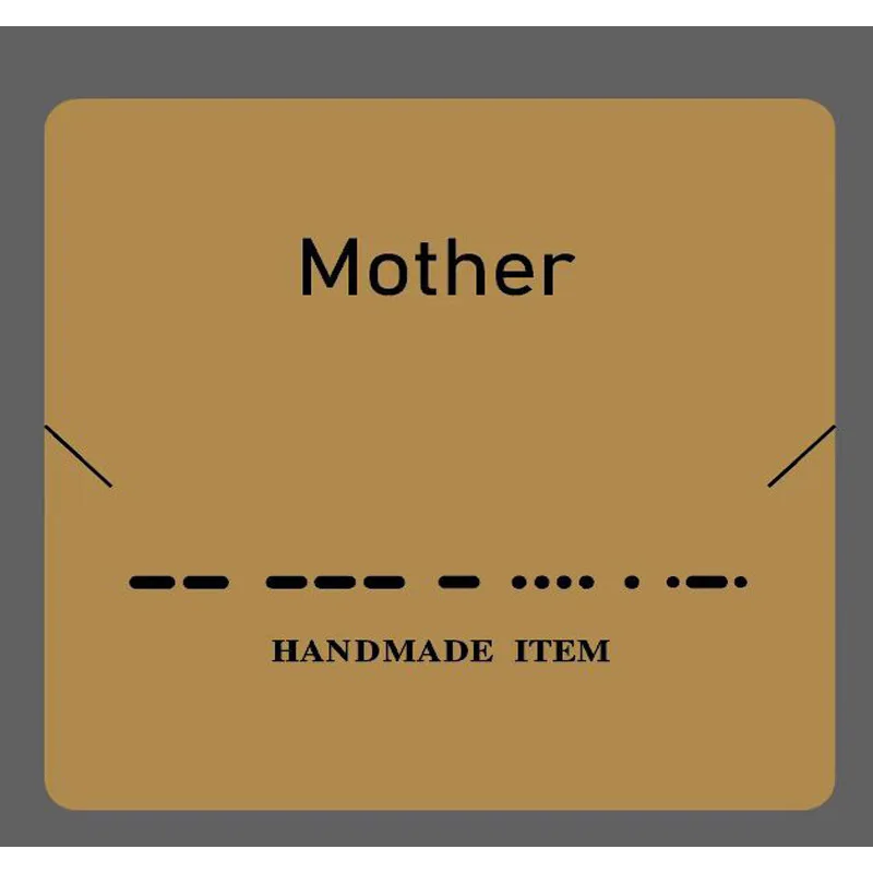  Custom Natural Color Kraft Cards Best Friends Sister Mommy Jewelry Cards Brown Paper Cards Gift Packing Accessories.jpg