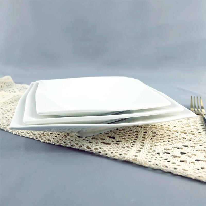 Huilang Oem&Odm Vaisselle Assiette Ceramique Potery Porcelaine Crokery Hotel Melamine Dinner Cake Ceramic Plate