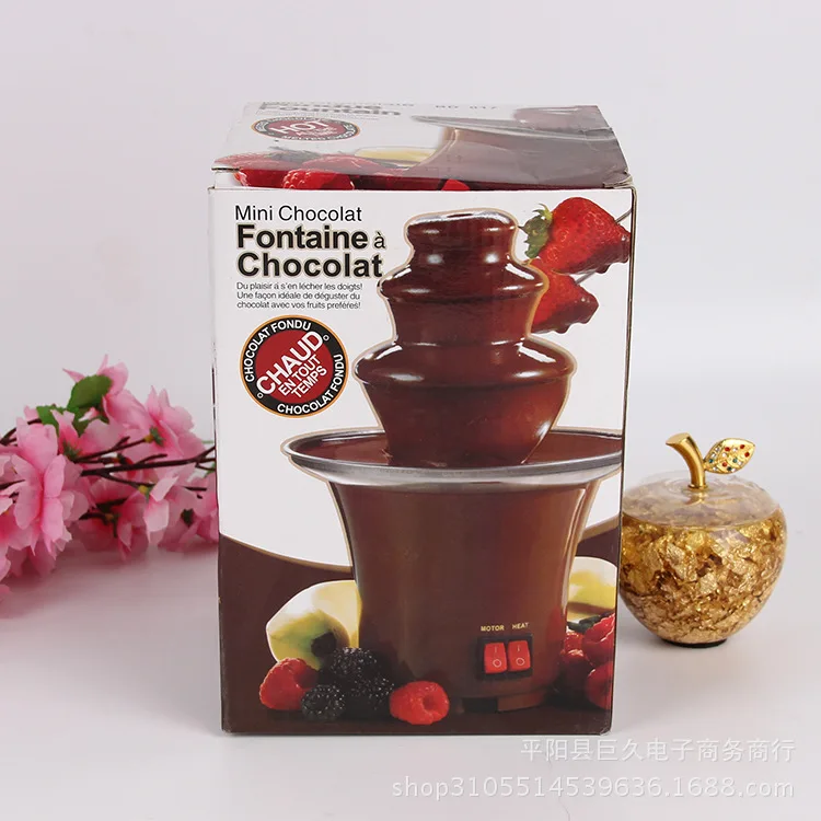 Selling Electric Mini 3-tiers Three Layer Creative Design Of Fountain Chocolate Melting And Heating Hot Pot Machine