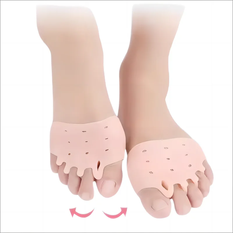 TPE Gel Five Loop Toe Pads Bunion Pain Relief Toe Separators Pedicure Straightening Corrector Toe Gel Forefoot Pad