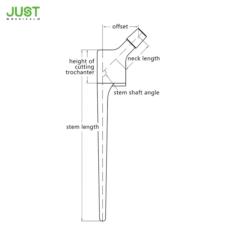Manufacturer of hip joint femoral stem cemented hip prosthesis