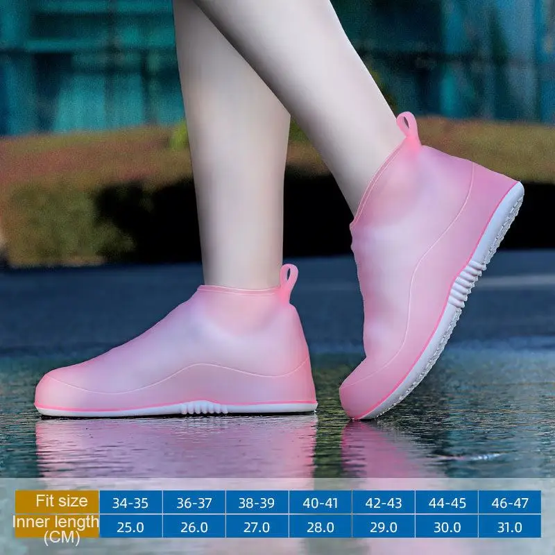 Rain Boots Waterproof TPE Rubber Boots Non-slip Water Shoes Rainy Day Men and Women Children Shoe Covers