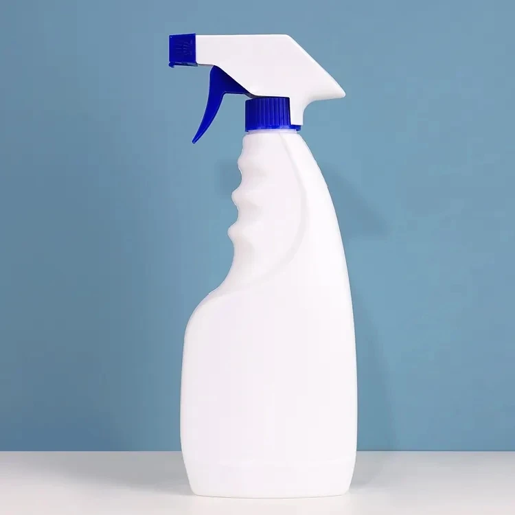 Factory Price 500ml White Detergent Bottle HDPE Cleanser Trigger Spray Bottle Plastic Pump Chemical Trigger Sprayer Bottle