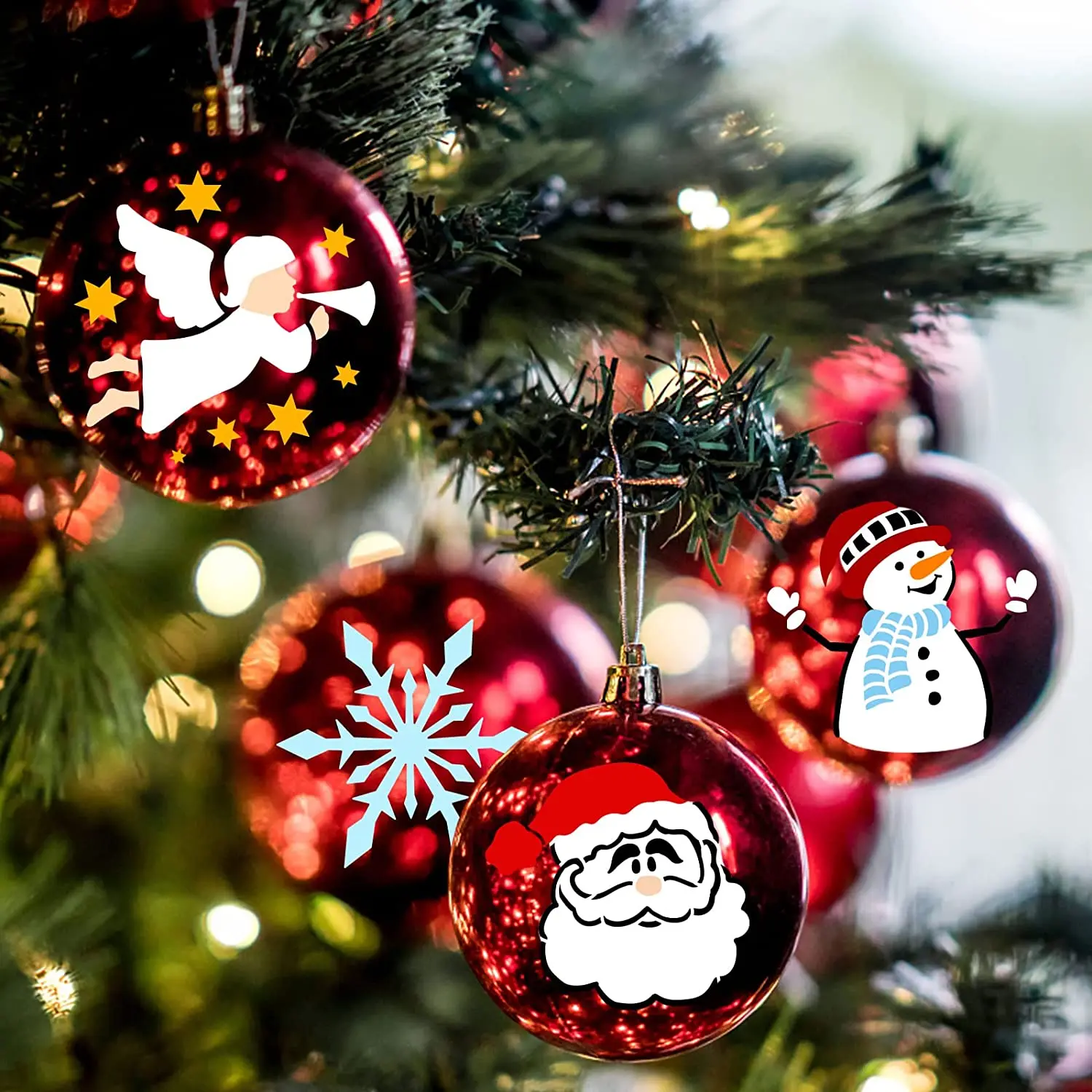 Рождественские трафареты на заказ, трафареты, Рождественское украшение, лазерная резка, сделай сам, шаблон, трафареты для рисования животных