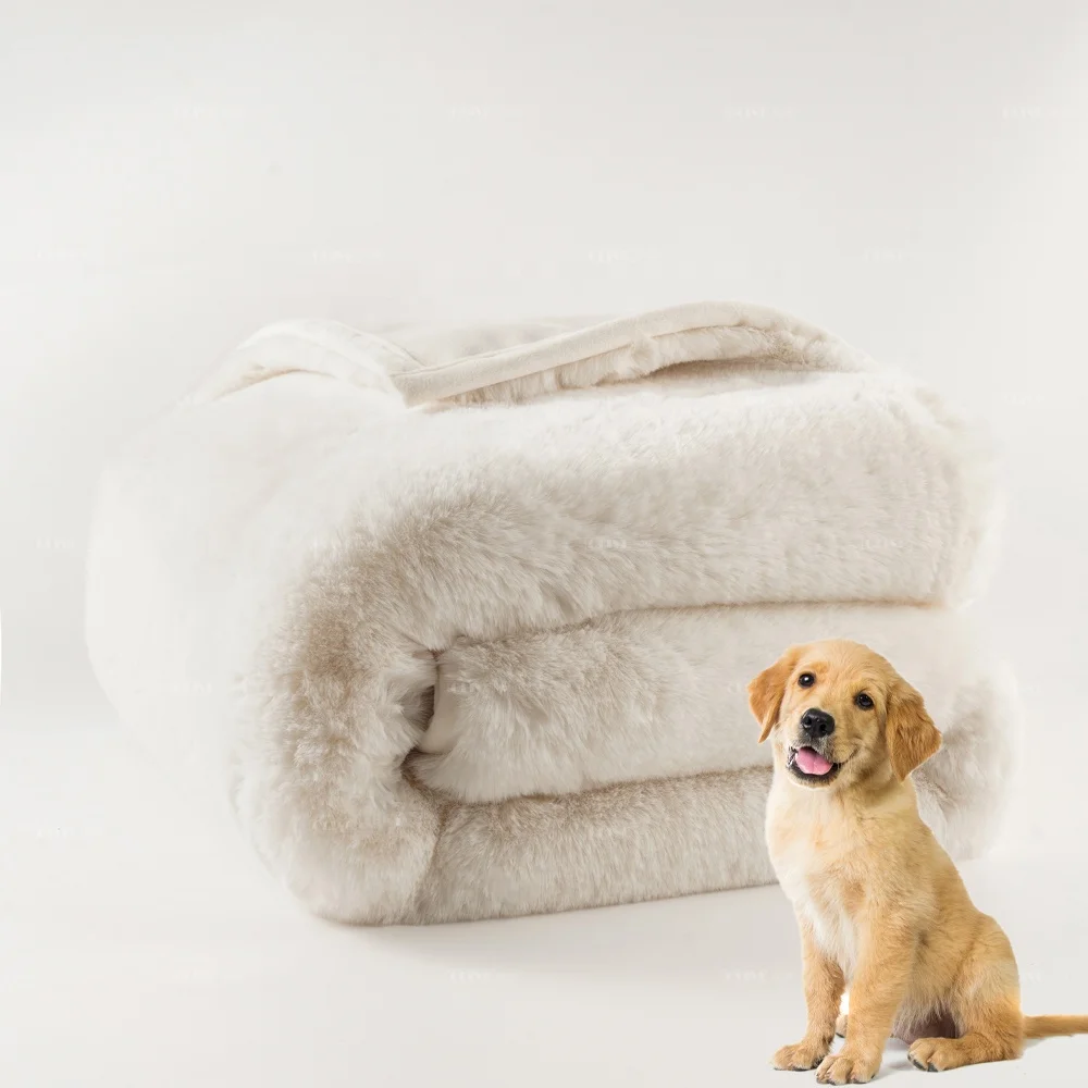 Faux Fur Dog Blanket Extra Large Waterproof Dog Blanket Liquid Pee Proof Blanket Custom Size Baby Mat Urine-proof