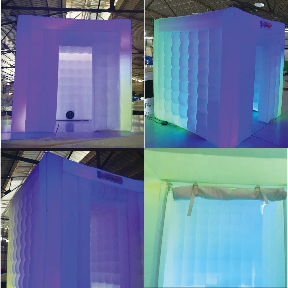 NEW Design Portable Advertising Inflatables Led Tent Photo Booth Inflatable Led Photo Booth Enclosure for Party Event Decoration