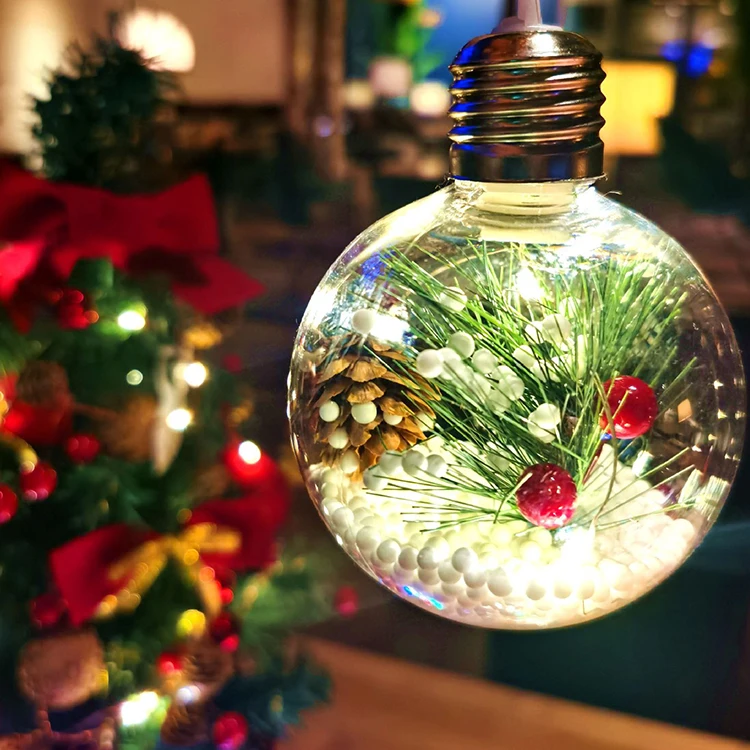 Howlighting Christmas Decoration Christmas Tree Ball Ornaments Home Decoration Xmas Transparent Ball