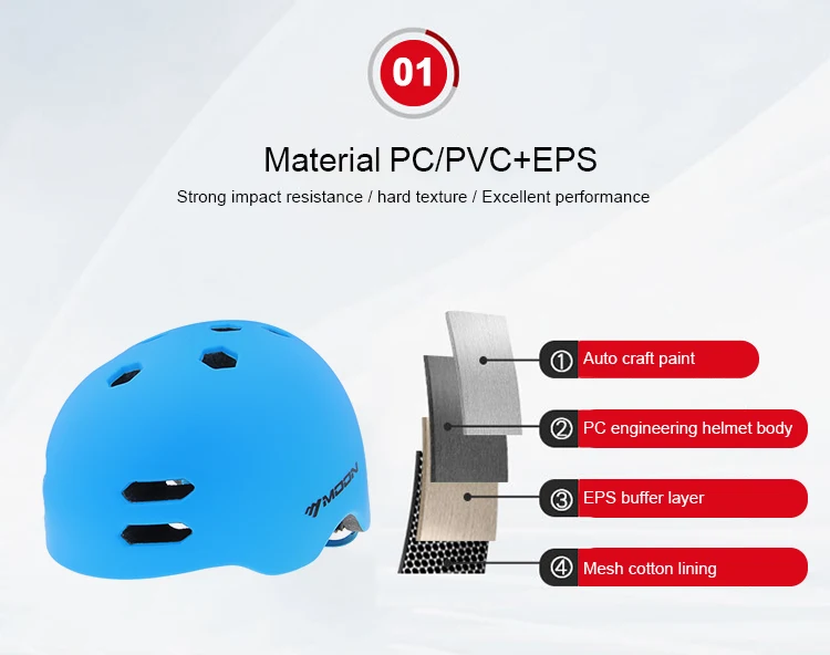 MOON OEM/ODM CE EN 1077 Wholesale Snow Ski Adult soft sports Head Protective in-mold Helmet MTV18 blue