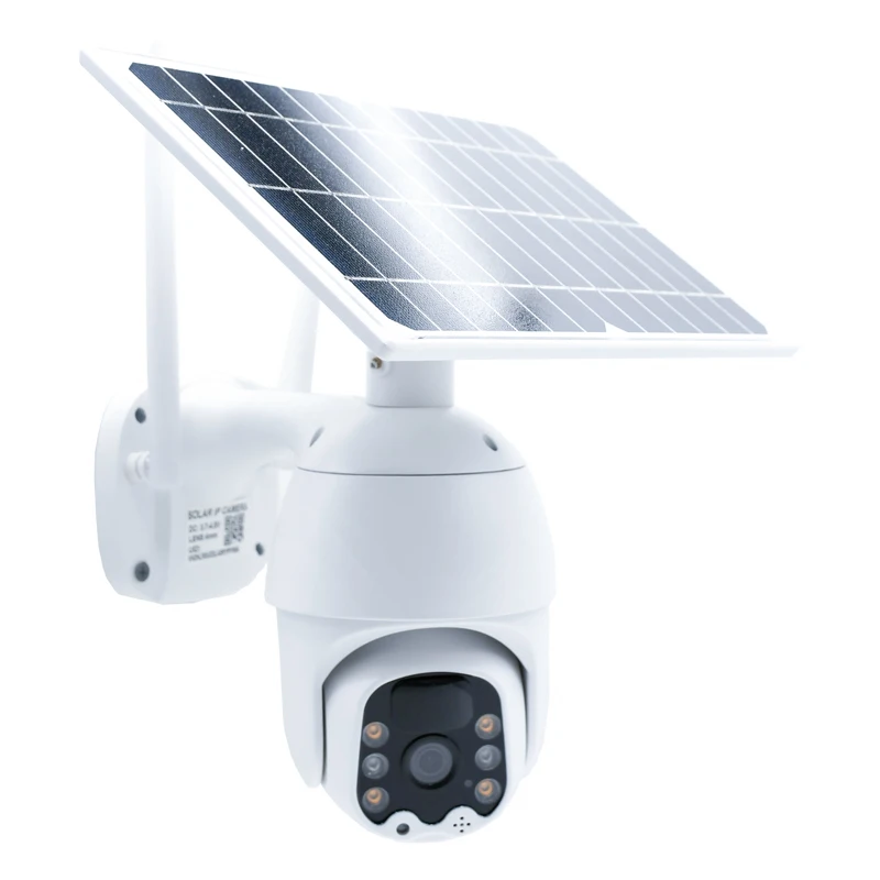 Беспроводная купольная камера видеонаблюдения с солнечной батареей, Full HD, 1080P, 4g, Wi-Fi
