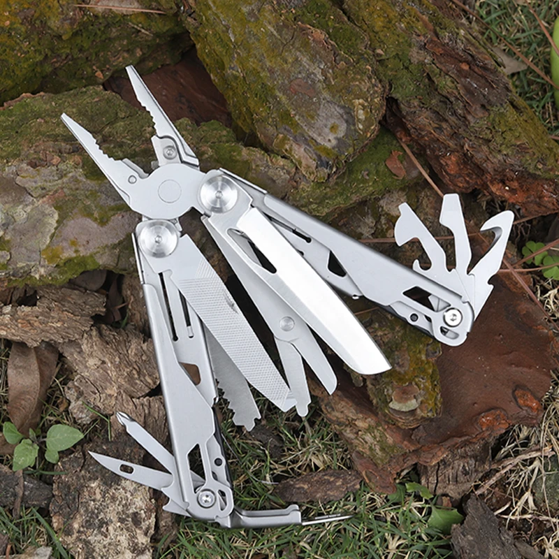 GHK New Design Outdoor Pocket Multi-tool Knife 19 IN 1 Folding Full Locking Pliers Multitool With Bits