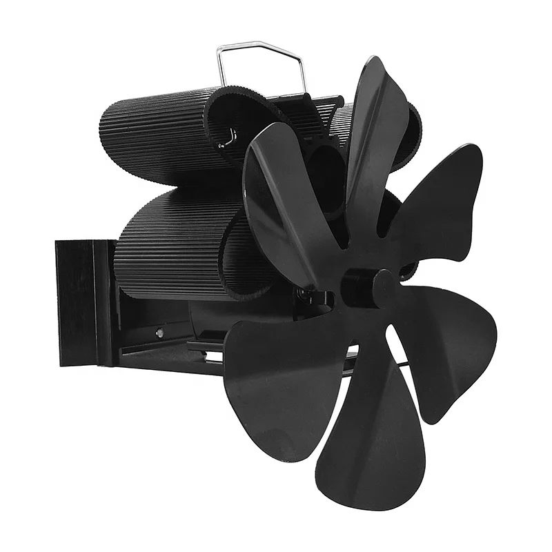Eco Hot Sell Wall-Mounted 6 blade Heat powered stove fan
