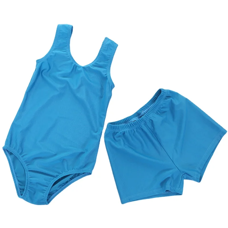 Blue Leotard 3-piece Suit Girls Sleeveless Ballet Kids Boys and Girls Leotards Gymnastics Dancewear Custom Design Gymnastics Leo