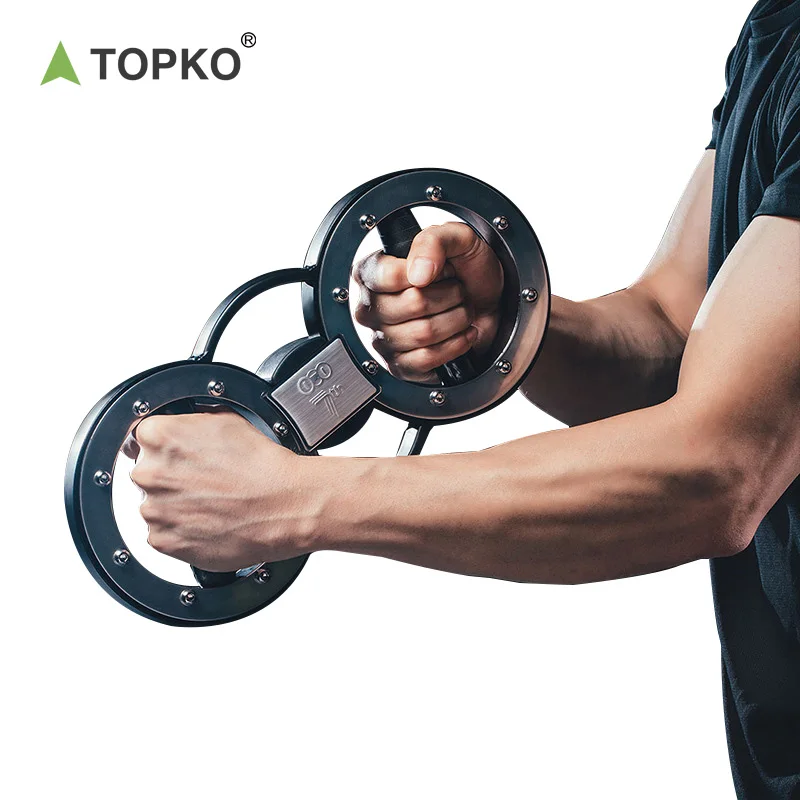 TOPKO Spinning Rotator Machine Arm Equipment Forearm Trainer for Home & Gym Chest Push down bar adjustable