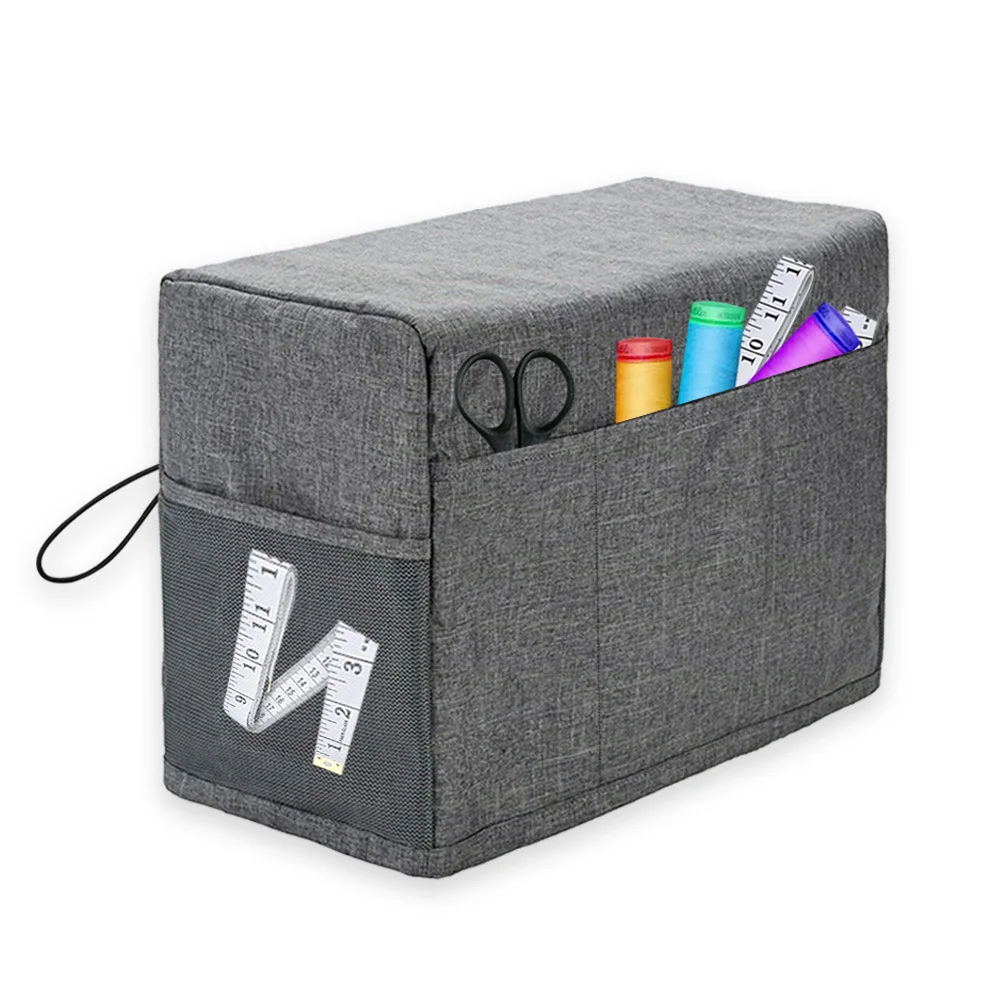 Dust Cover for Sewing Machine, Sewing Machine Cover with Pockets for Extra Accessories/