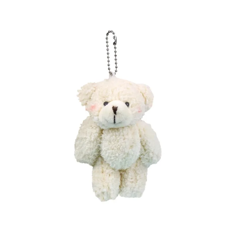 Cute Girl Blush Bear Pendant Soft Plush Keychain Doll with Joint Gift for Soft Cute Key Chain Toy