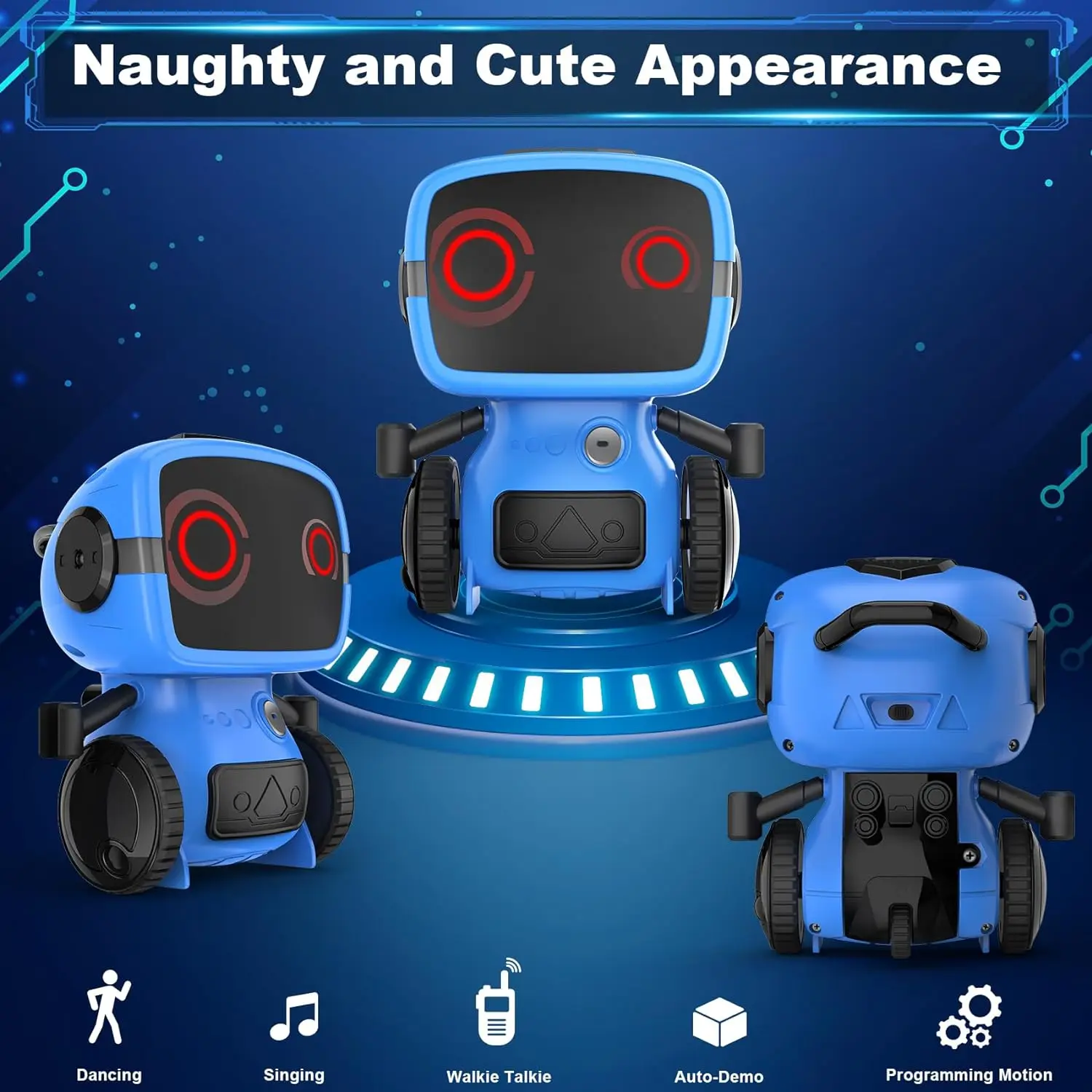 DWI Dowellin Robot Toys for Boys & Girls, Remote Control Robot for Kids, Auto-Demonstration, Talkie, and Programming Functions