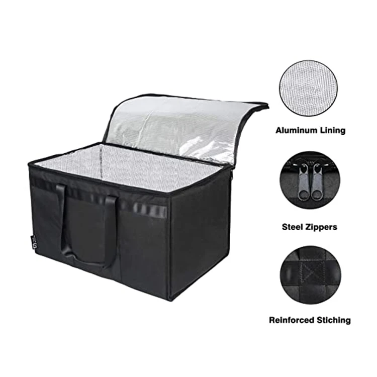 Hot sale durable insulated eco friendly large capacity thermal cooler bags for food delivery