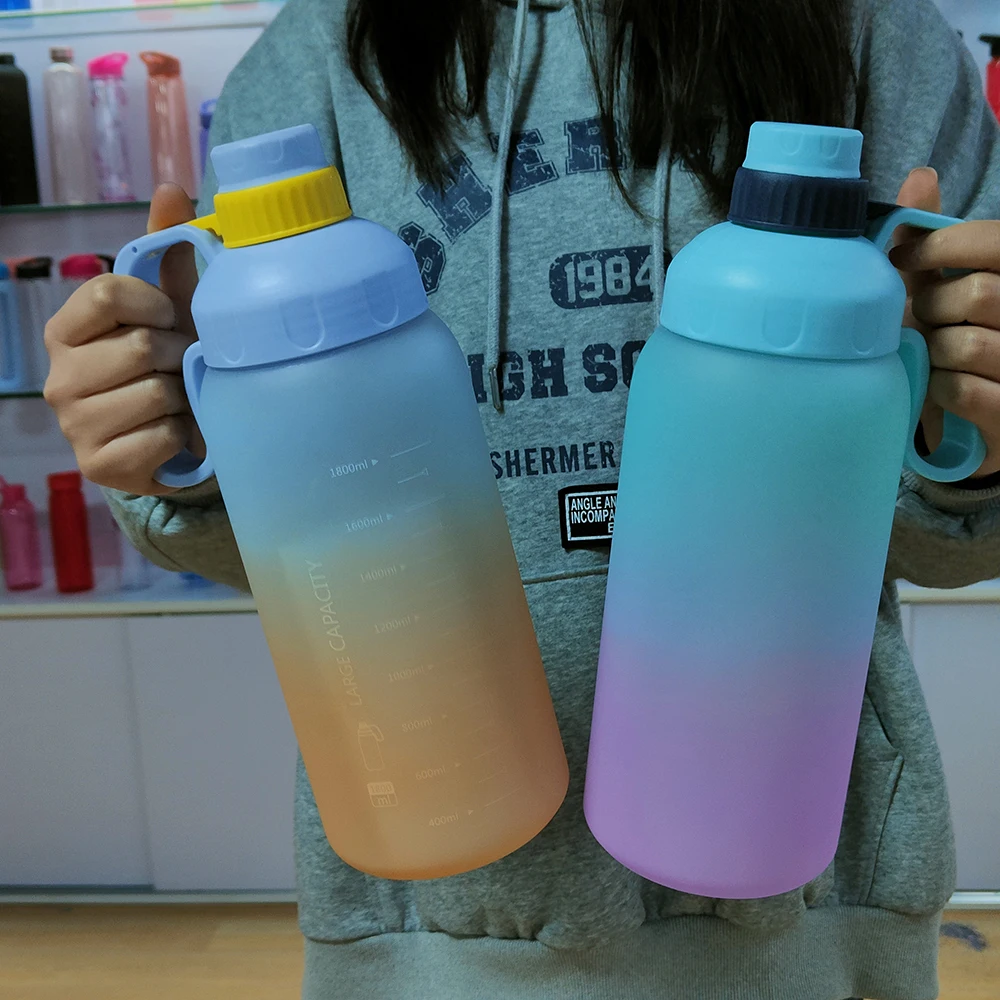 wholesale custom logo gym half gallon water bottle with sleeve