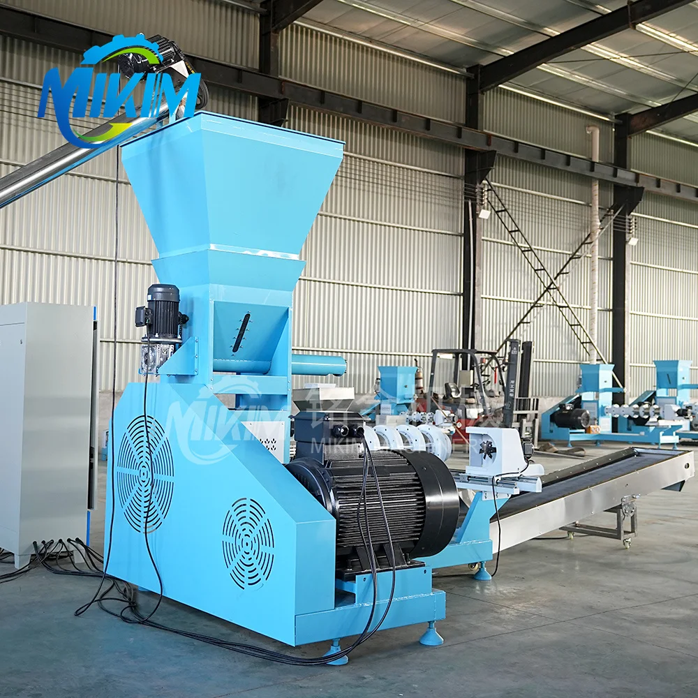 Animal Feed Granulation Machine Pet Cat Dog Rabbit Feed Extruder Granulator Machine Floating Fish Feed Manufacturing Machinery
