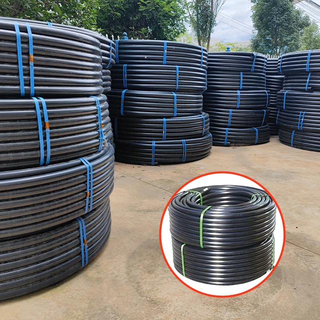 Высококачественная полиэтиленовая труба высокого качества от PE16 до PE100 большого диаметра для водоснабжения v2-inch черная