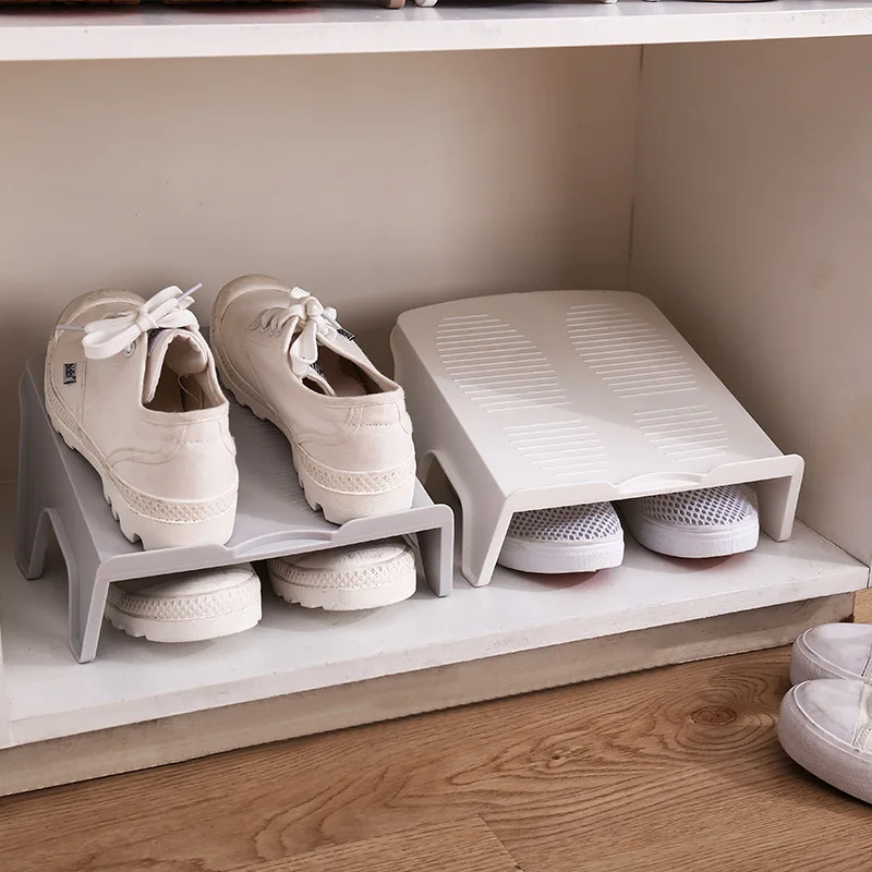 New Space Saver Storage Organizer Household Double-Layer Shoe Storage Rack Plastic Shoes Holder
