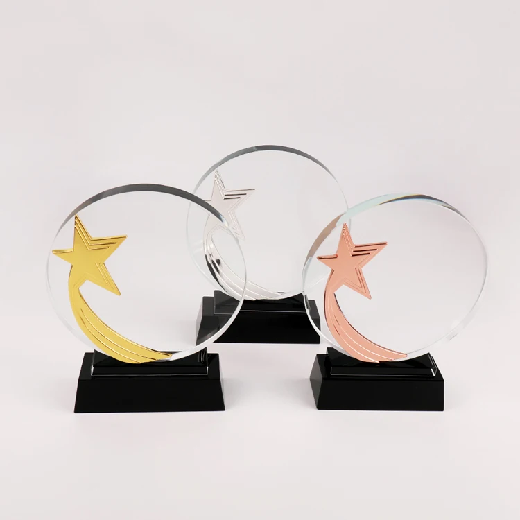 Виды покрытий: золото серебро бронза в виде звезды стеклянная кристаллическая наклейка трофей и награды MH-NJ0167