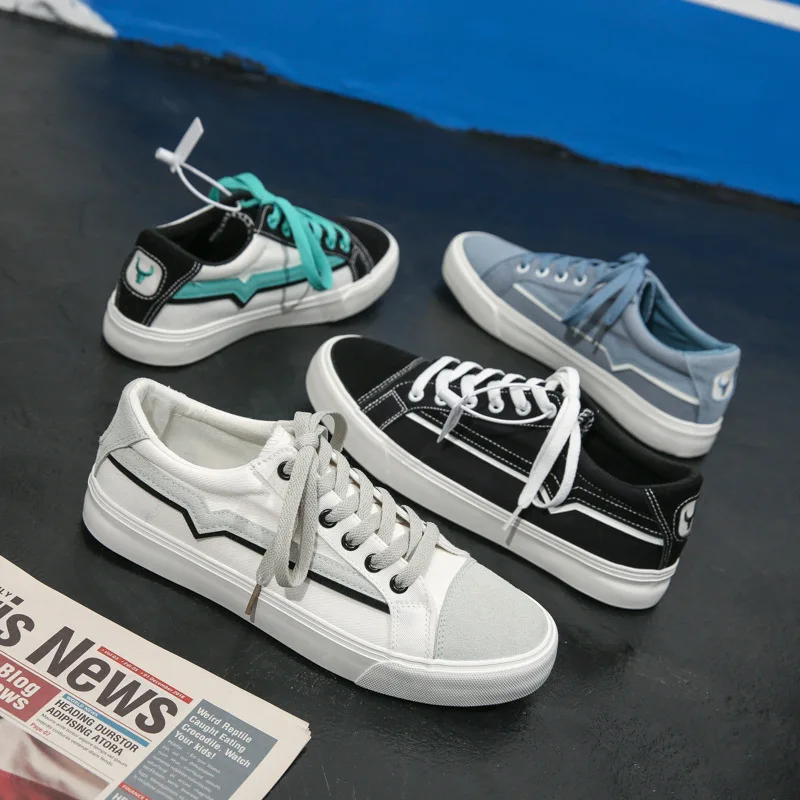 2022 new spring breathable canvas sneakers male boy students korean leisure trendy casual board wholesale OEM  flat shoes men