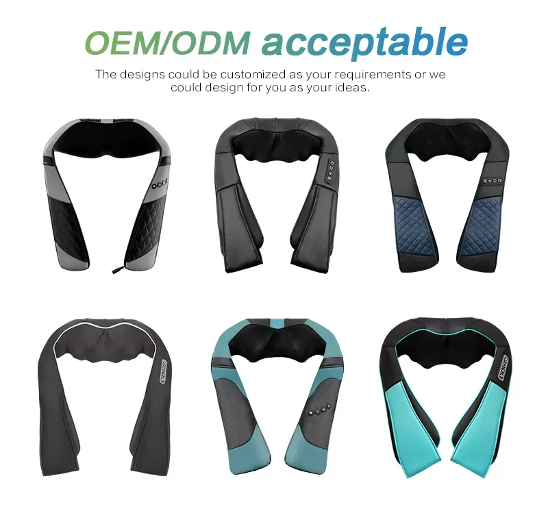 Trending Products 2024 New Arrivals Neck Shoulder Massage Shawl Wireless Electric Shiatsu Neck Massager With Heat