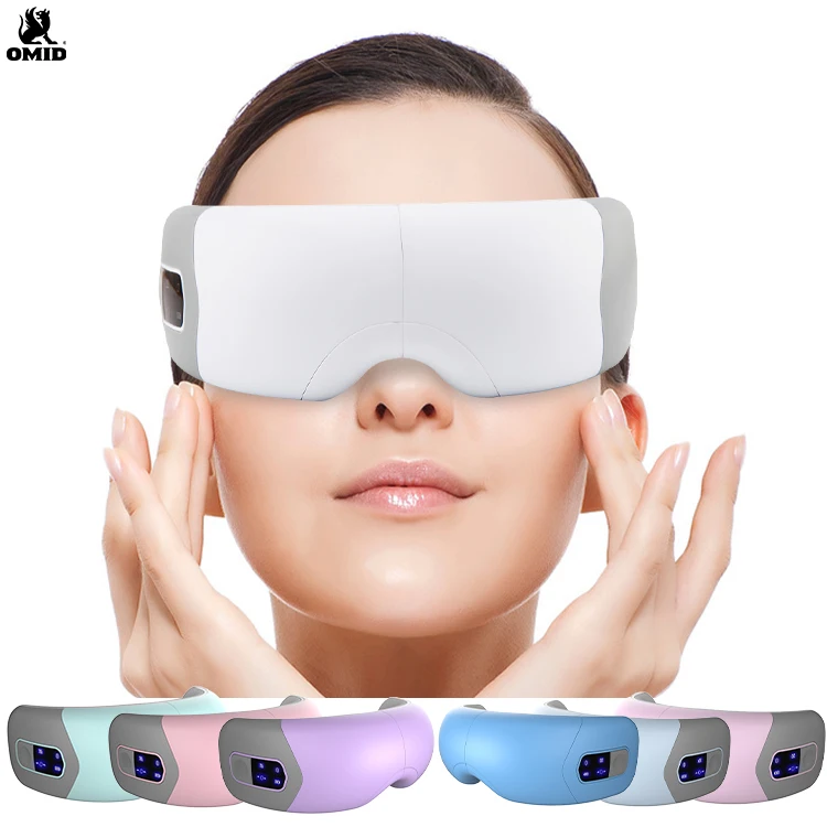 Voice Control Eye Therapy Massager with Compression Vibration 5 Modes Rechargeable Eye Massager Machine