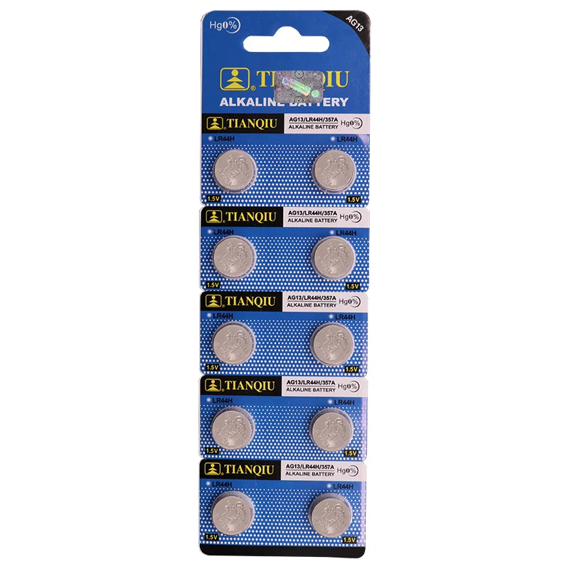 New AG13 LR44 A76 357 357A LR1154 SR1154 SR44 1.55V Alkaline Battery for Watch Car Key Remote Control Button Coin Cell
