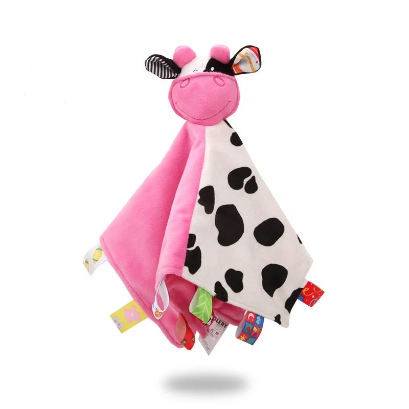 Wholesale Promotion Giraffe 2021 Plush Soft Unisex Gift Baby Security Blanket Toy With Tags