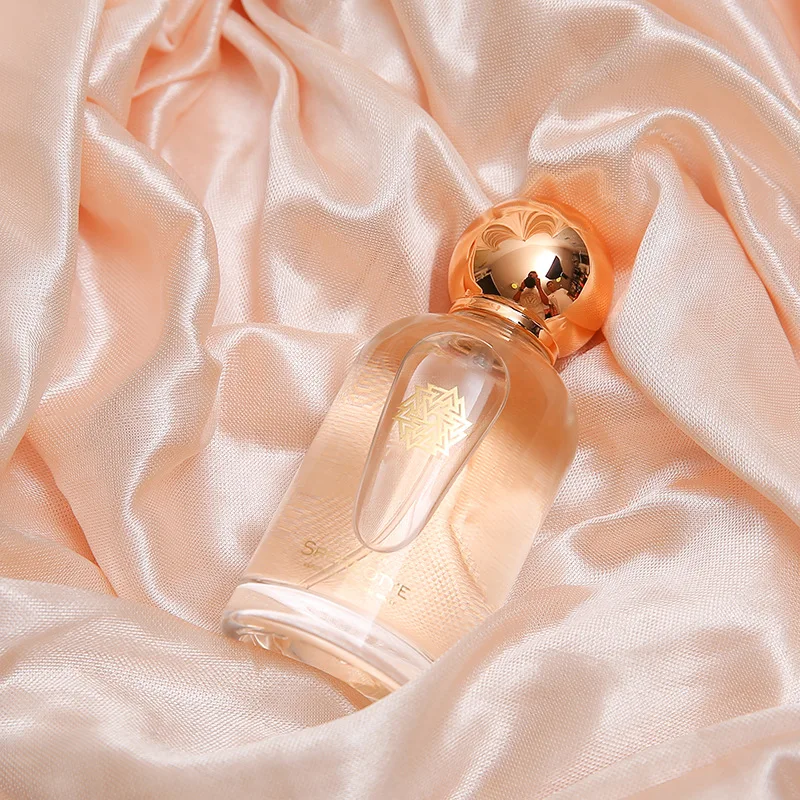 Custom matte green luxury glass perfume bottle empty perfume spray bottle gold ball cap perfume bottle with base