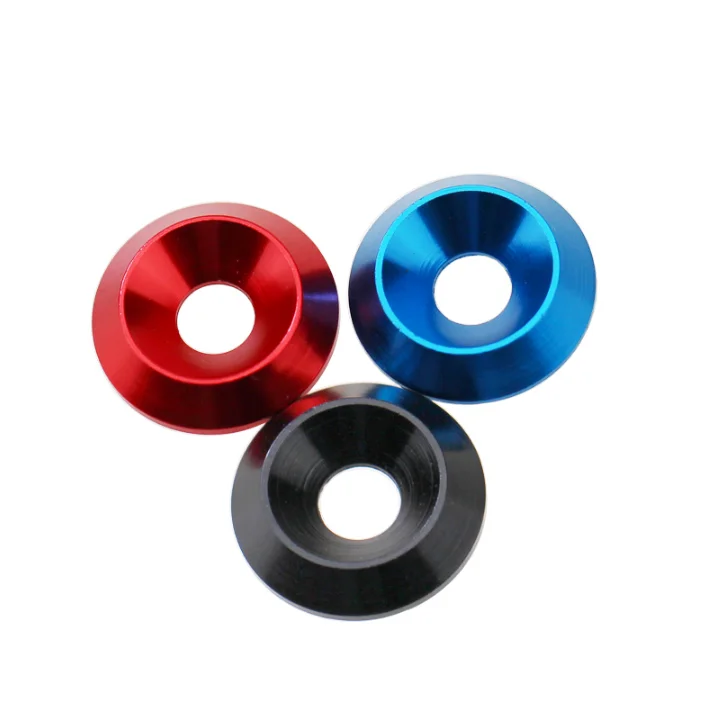 Потайные цветные анодированные алюминиевые шайбы 3/16 дюйма