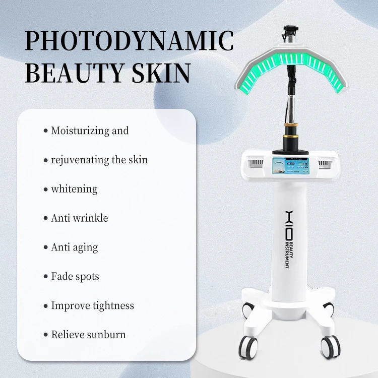 Vertical retractable spectrometer for beauty salons Factory red and blue light PDT laser photodynamic skin beauty instrument