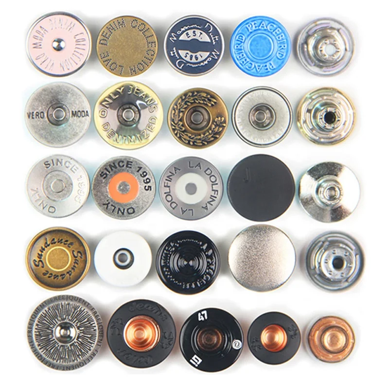 Button Brass Denim Jeans Tack Buttons Accessories Metal Button For Garment Jackets Denim Jeans Clothing Clothes