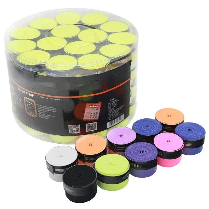 Custom Thin Cotton Overgrips for Sports-Anti-Slip Tennis Badminton Racket Grip PU Sweatband Antivibrador Thin Sweat Protection