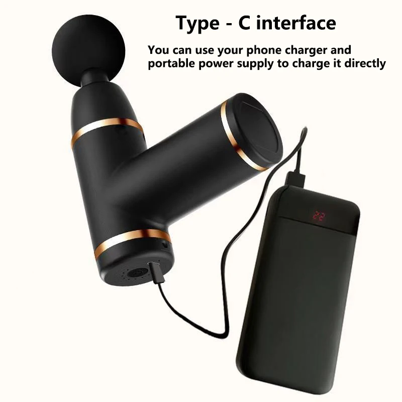 Custom Logo Wireless Body Massage Machine Fascia Gun Deep Tissue Heated Muscle Mini Massage Gun