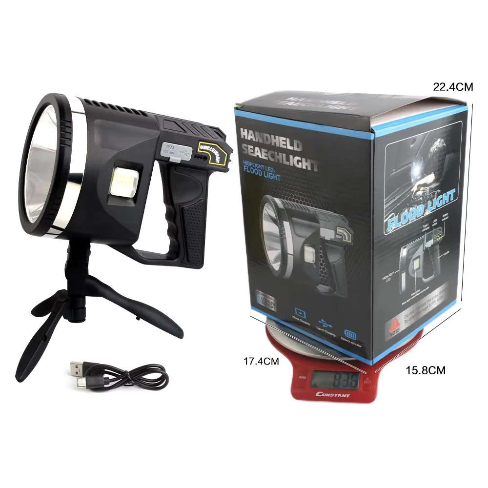 Long-range Handheld Light For Charging And Portable High Brightness Range Flashlight For Exploring Work Lights Searching Light