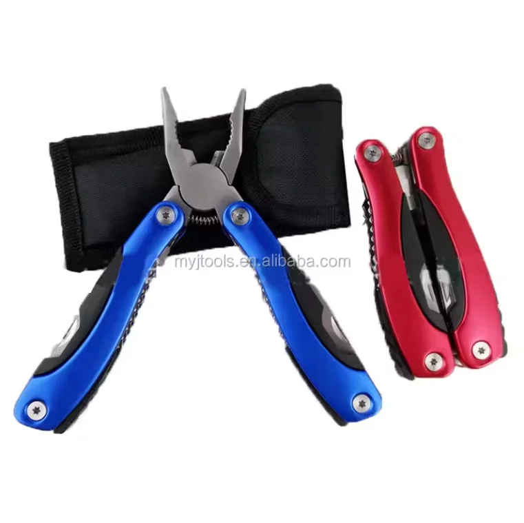 Medium size folding outdoor plier knife function multi tool