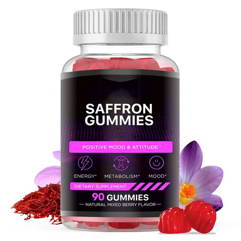 OEM Premium Sugar Free Vegan  Saffron Gummies with Garcinia Cambogia Rhodiola Rosea for Adults Natural Appetite Suppressant