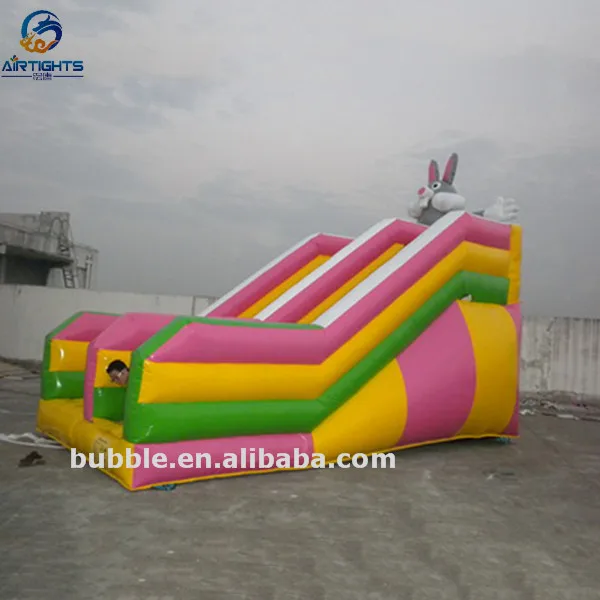 Trade Assurance Rabbit Design Commercial Inflatable bouncing Slide Rental Water Slide For Kids