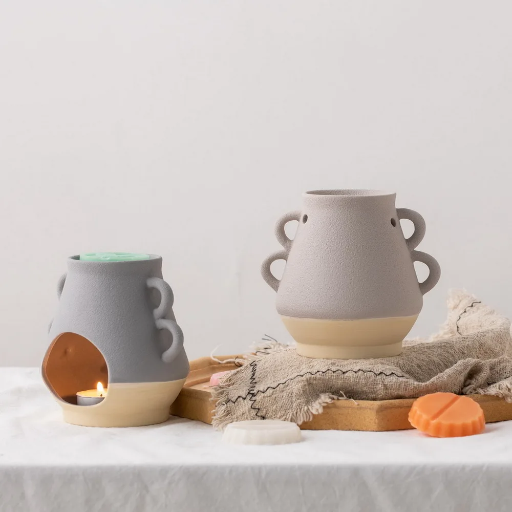 Customization Candle Warmer Elegant Fragrance Electric Wax Burner 2 In 1 Candle Warmer Ceramic Wax Melter Essential Oil Burner