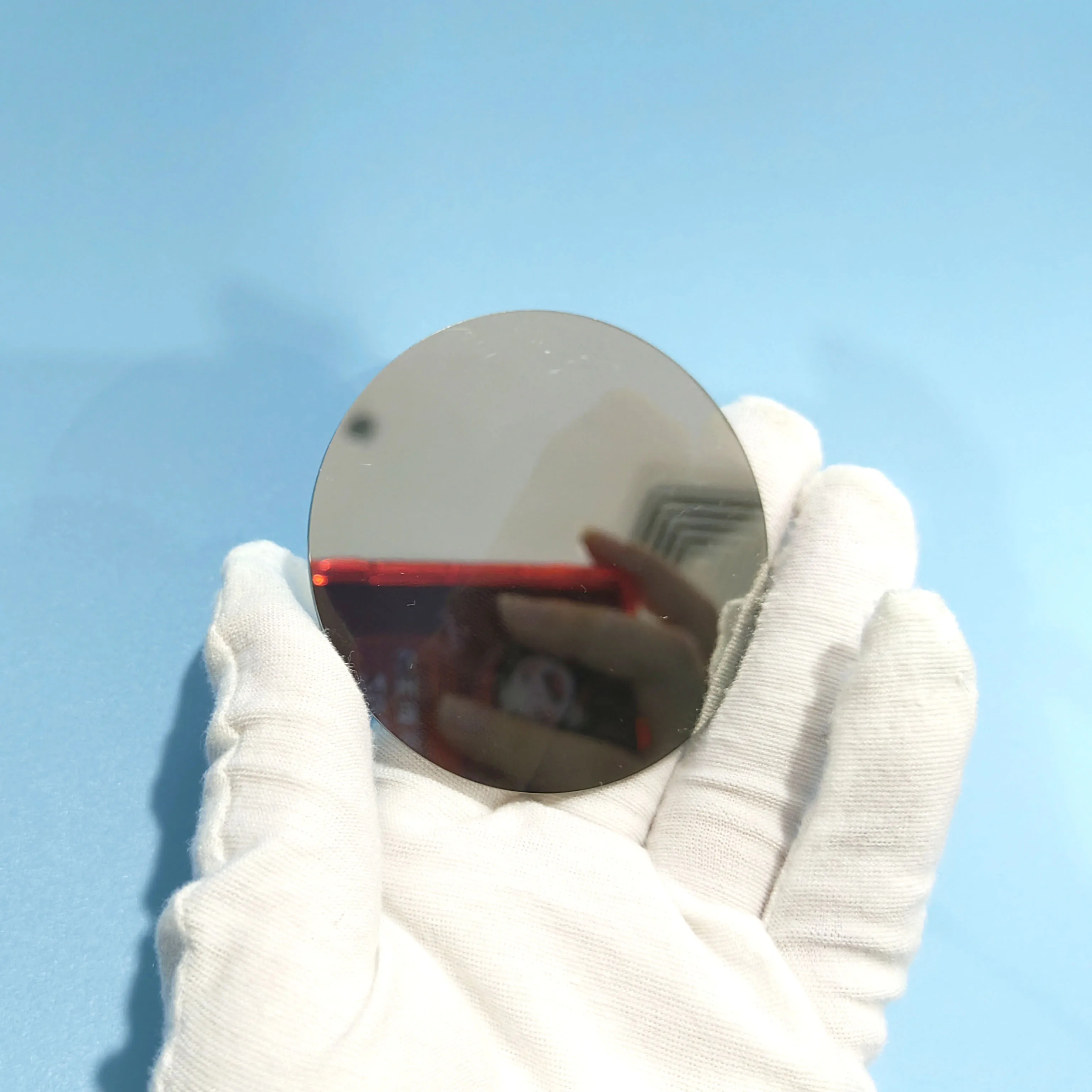 Wholesale high precision round chrome coated tempered glass cover glass panel