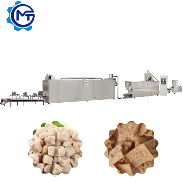 Automatic Textured vegetarian protein TVP artificial meat plant extruded soya protein making machine